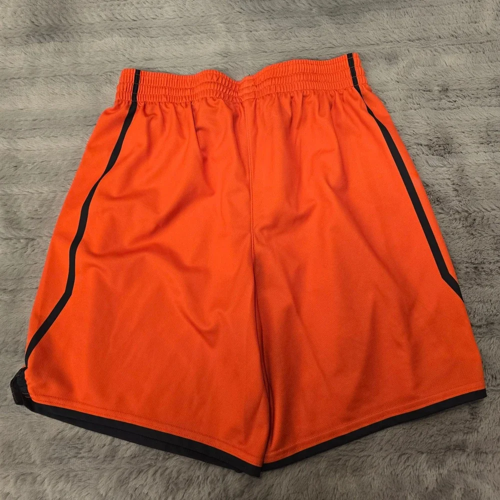 Jordan Quai 54 Basketball Shorts Mens Large Orange Black Mesh Athletic 445591